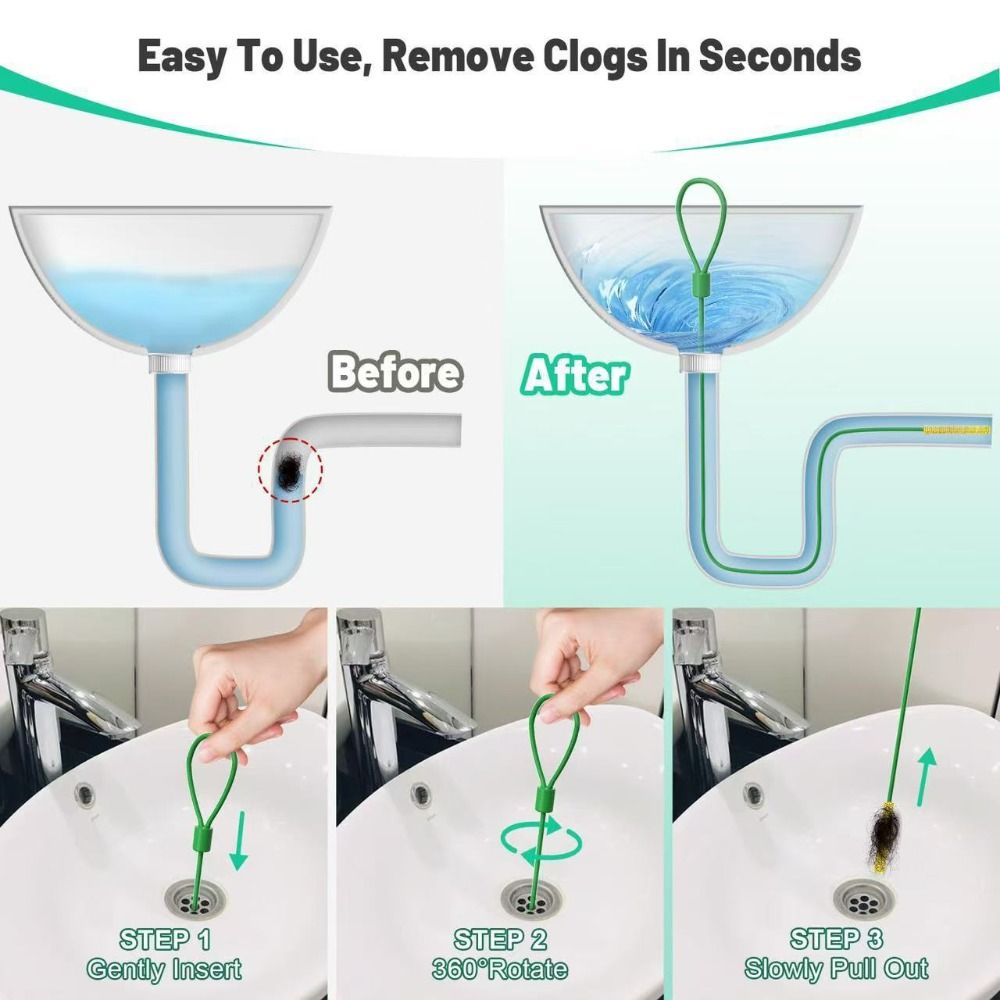 5pcs Practical Flexible Drain  - Drain Snake Flexible recension och pris